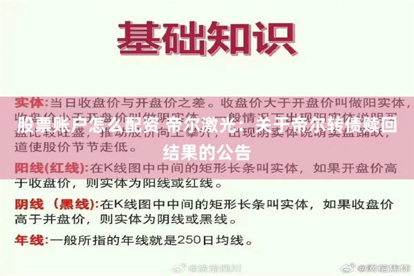 股票账户怎么配资 帝尔激光：关于帝尔转债赎回结果的公告