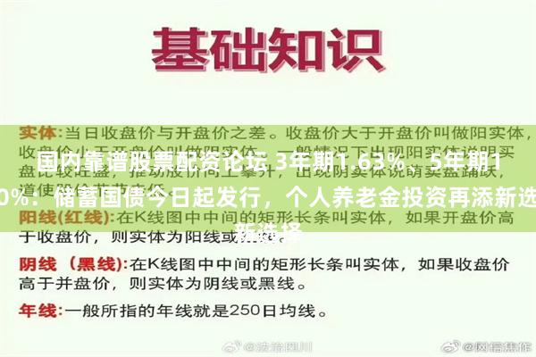 国内靠谱股票配资论坛 3年期1.63%、5年期1.70%：储蓄国债今日起发行，个人养老金投资再添新选择