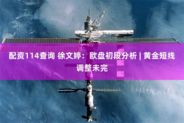 配资114查询 徐文婷：欧盘初段分析 | 黄金短线调整未完