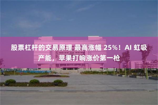 股票杠杆的交易原理 最高涨幅 25%！AI 虹吸产能，苹果打响涨价第一枪