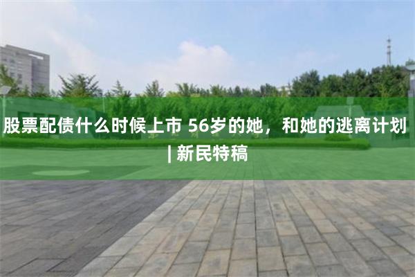 股票配债什么时候上市 56岁的她,和她的逃离计划 | 新民特稿