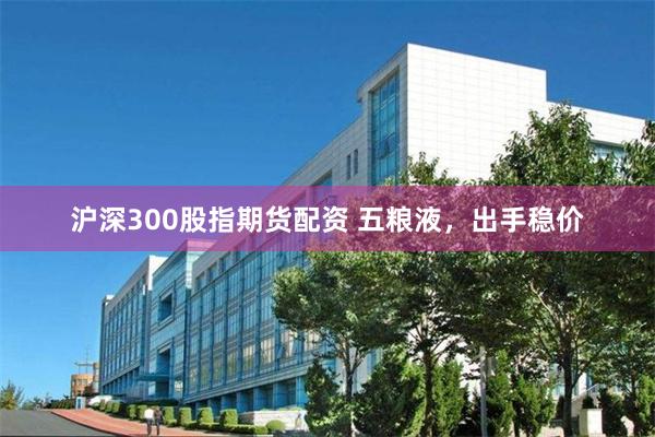 沪深300股指期货配资 五粮液，出手稳价