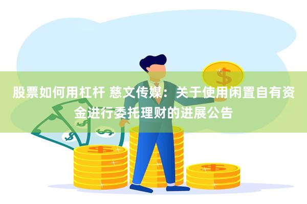股票如何用杠杆 慈文传媒：关于使用闲置自有资金进行委托理财的进展公告